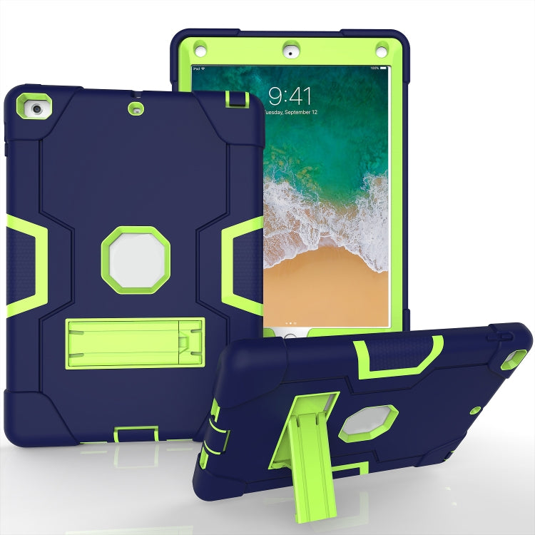 Contrast Color Robot Shockproof Silicone + PC Protective Case with Holder For iPad 9.7 (2017) / (2018)