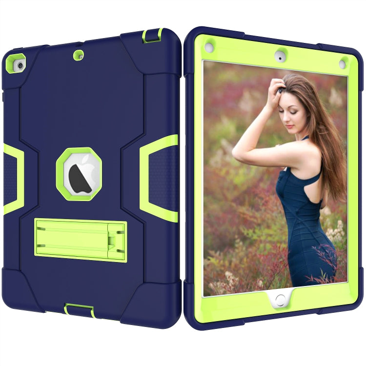 Contrast Color Robot Shockproof Silicone + PC Protective Case with Holder For iPad 9.7 (2017) / (2018)