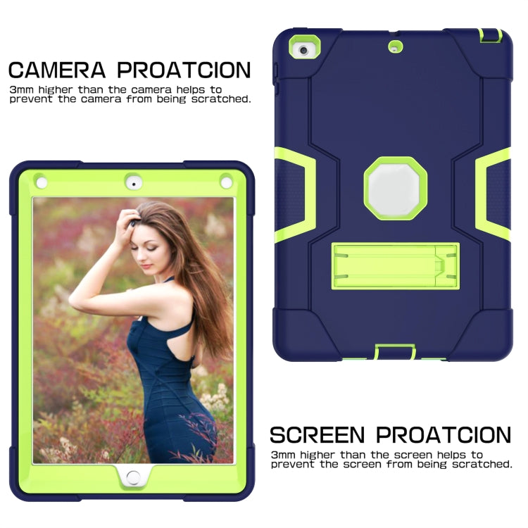 Contrast Color Robot Shockproof Silicone + PC Protective Case with Holder For iPad 9.7 (2017) / (2018)