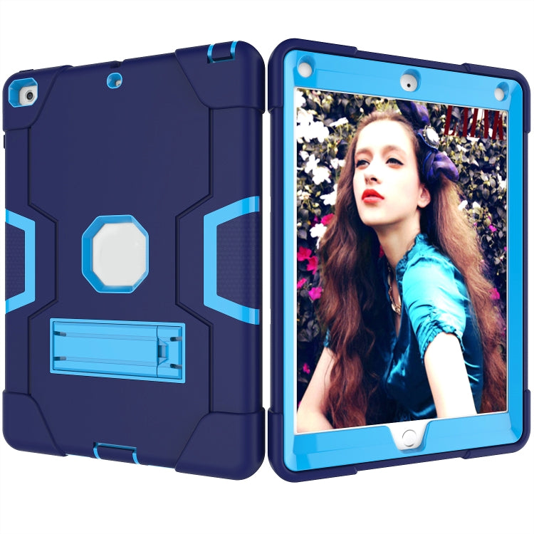 Contrast Color Robot Shockproof Silicone + PC Protective Case with Holder For iPad 9.7 (2017) / (2018)
