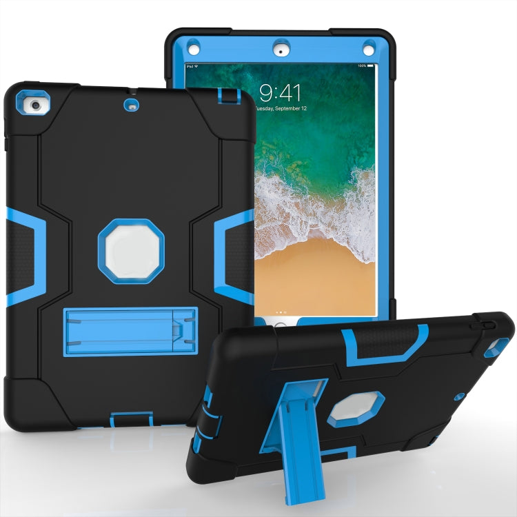 Contrast Color Robot Shockproof Silicone + PC Protective Case with Holder For iPad 9.7 (2017) / (2018)