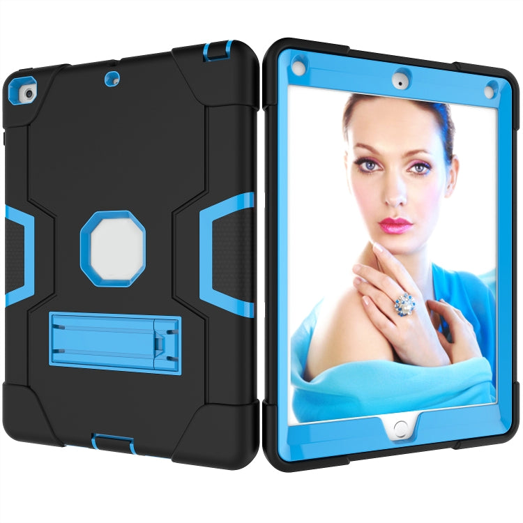 Contrast Color Robot Shockproof Silicone + PC Protective Case with Holder For iPad 9.7 (2017) / (2018)