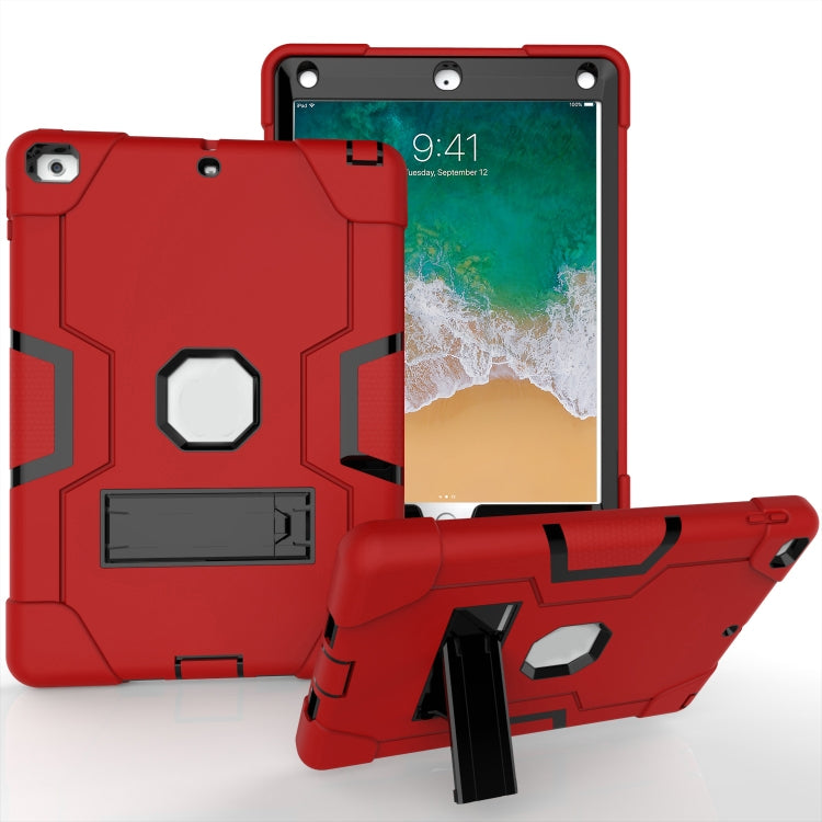 Contrast Color Robot Shockproof Silicone + PC Protective Case with Holder For iPad 9.7 (2017) / (2018)