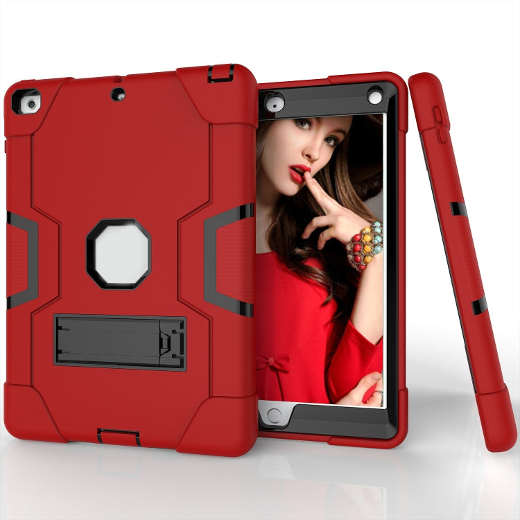 Contrast Color Robot Shockproof Silicone + PC Protective Case with Holder For iPad 9.7 (2017) / (2018)