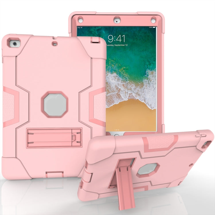 Contrast Color Robot Shockproof Silicone + PC Protective Case with Holder For iPad 9.7 (2017) / (2018)