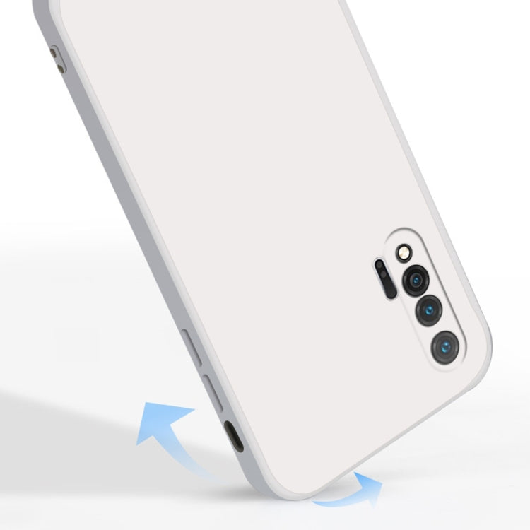 For Huawei nova 6 4G Solid Color Imitation Liquid Silicone Straight Edge Dropproof Full Coverage Protective Case