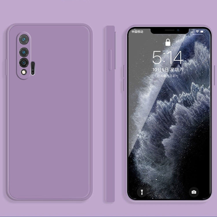 For Huawei nova 6 4G Solid Color Imitation Liquid Silicone Straight Edge Dropproof Full Coverage Protective Case