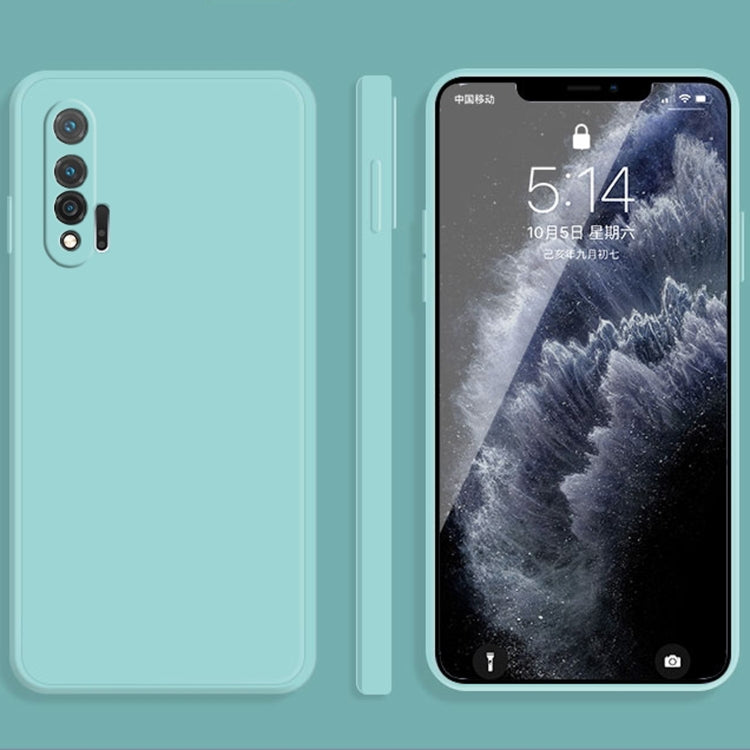 For Huawei nova 6 4G Solid Color Imitation Liquid Silicone Straight Edge Dropproof Full Coverage Protective Case