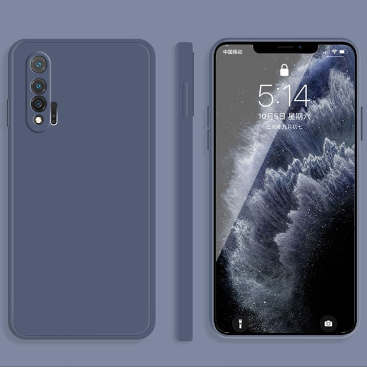 For Huawei nova 6 4G Solid Color Imitation Liquid Silicone Straight Edge Dropproof Full Coverage Protective Case