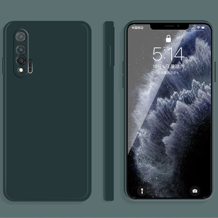 For Huawei nova 6 4G Solid Color Imitation Liquid Silicone Straight Edge Dropproof Full Coverage Protective Case
