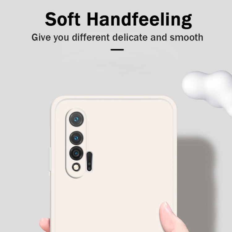 For Huawei nova 6 4G Solid Color Imitation Liquid Silicone Straight Edge Dropproof Full Coverage Protective Case