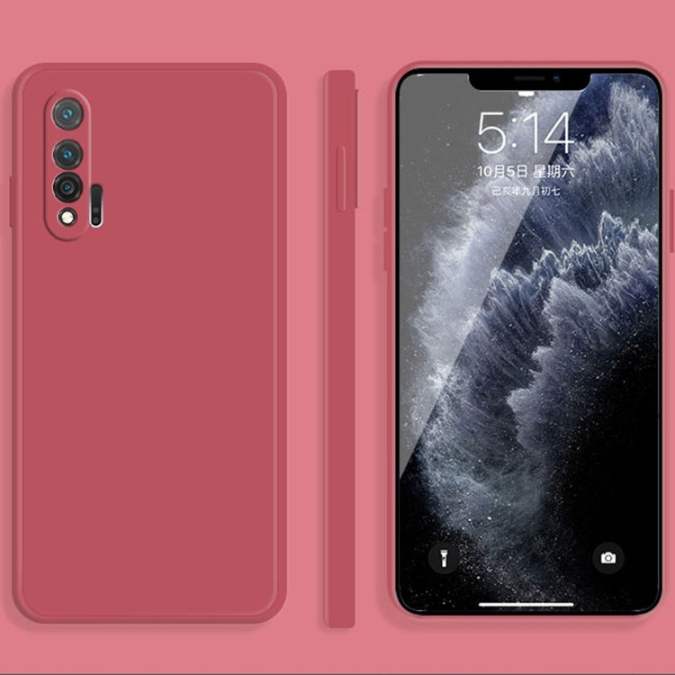 For Huawei nova 6 4G Solid Color Imitation Liquid Silicone Straight Edge Dropproof Full Coverage Protective Case