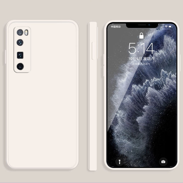For Huawei nova 7 Pro 5G Solid Color Imitation Liquid Silicone Straight Edge Dropproof Full Coverage Protective Case