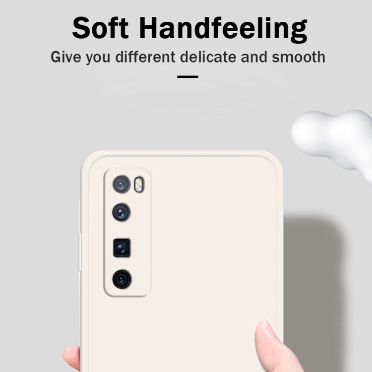 For Huawei nova 7 Pro 5G Solid Color Imitation Liquid Silicone Straight Edge Dropproof Full Coverage Protective Case