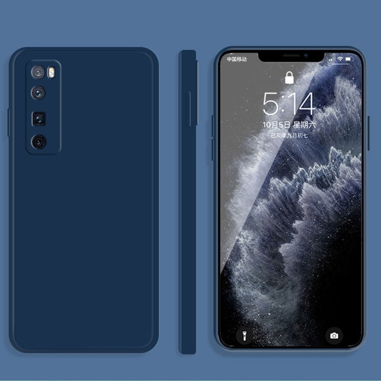 For Huawei nova 7 Pro 5G Solid Color Imitation Liquid Silicone Straight Edge Dropproof Full Coverage Protective Case
