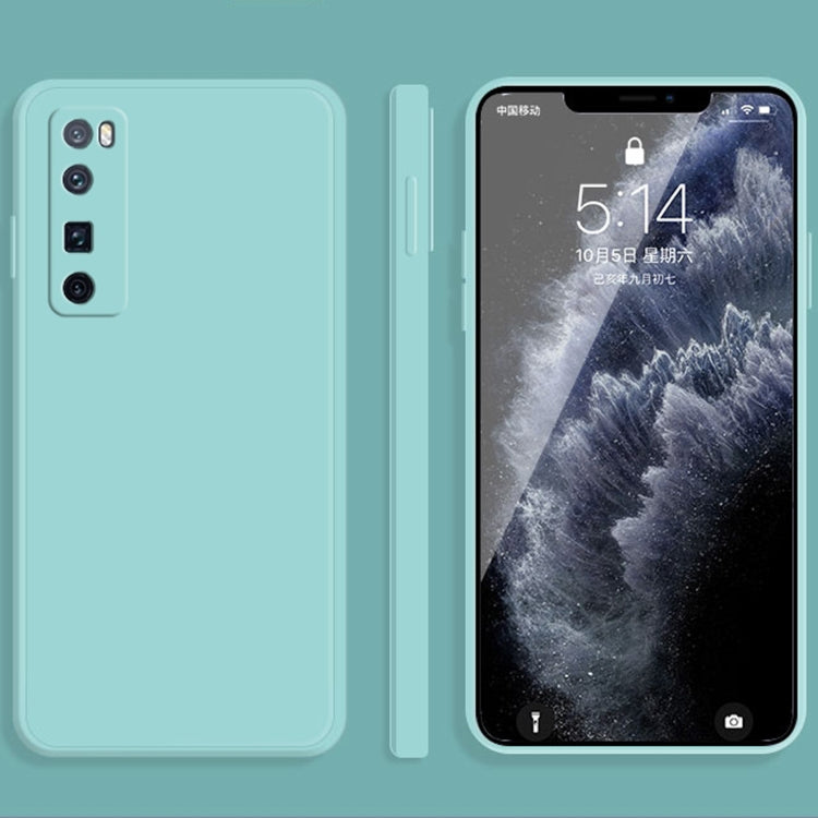 For Huawei nova 7 Pro 5G Solid Color Imitation Liquid Silicone Straight Edge Dropproof Full Coverage Protective Case