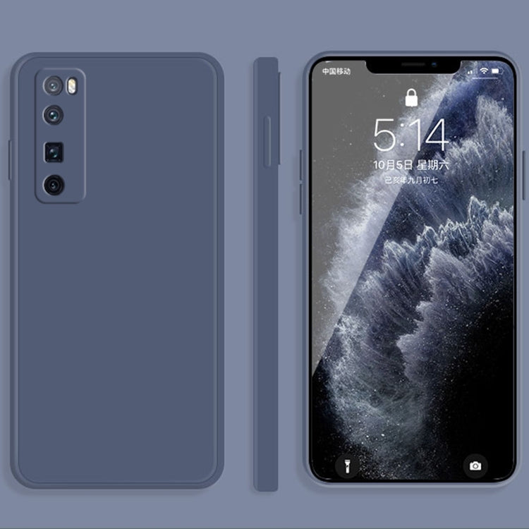 For Huawei nova 7 Pro 5G Solid Color Imitation Liquid Silicone Straight Edge Dropproof Full Coverage Protective Case