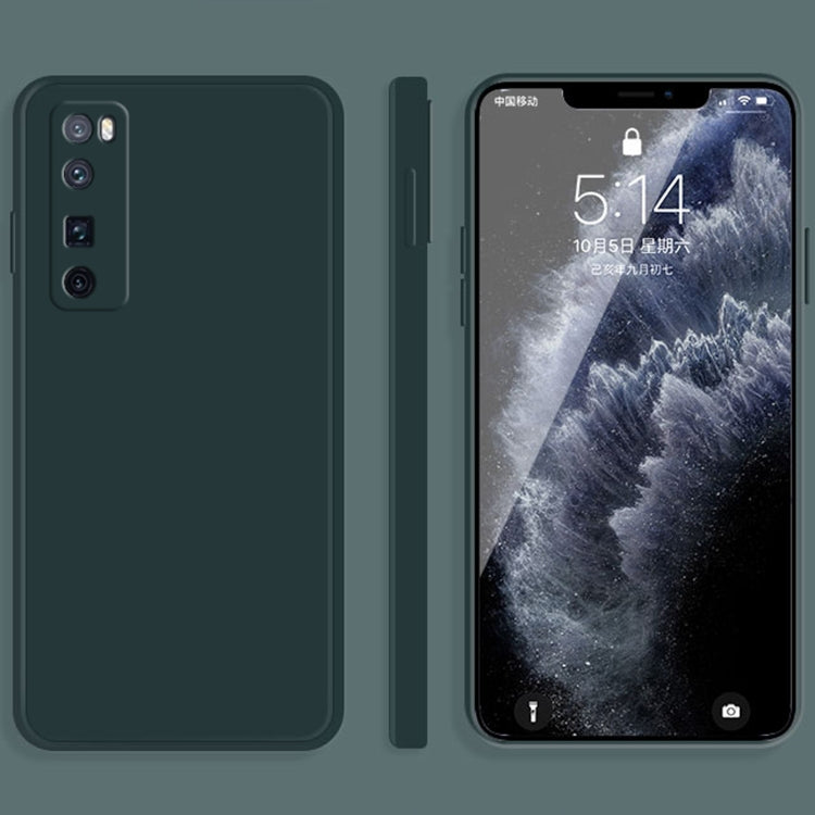 For Huawei nova 7 Pro 5G Solid Color Imitation Liquid Silicone Straight Edge Dropproof Full Coverage Protective Case