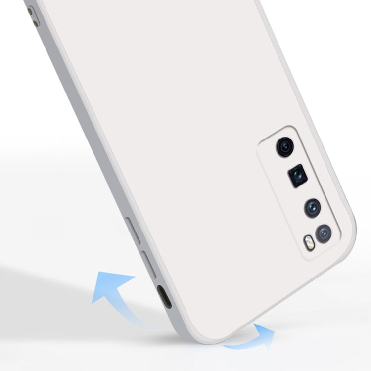 For Huawei nova 7 Pro 5G Solid Color Imitation Liquid Silicone Straight Edge Dropproof Full Coverage Protective Case