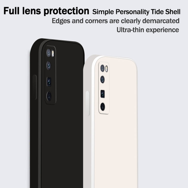 For Huawei nova 7 Pro 5G Solid Color Imitation Liquid Silicone Straight Edge Dropproof Full Coverage Protective Case