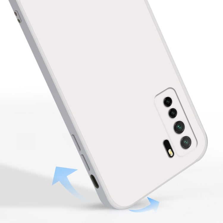 For Huawei nova 7 SE Solid Color Imitation Liquid Silicone Straight Edge Dropproof Full Coverage Protective Case