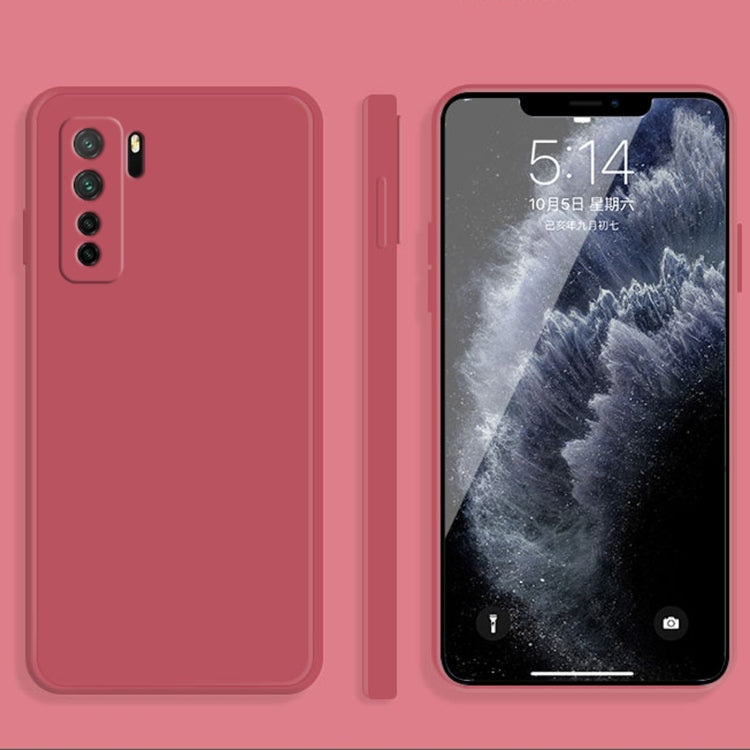 For Huawei nova 7 SE Solid Color Imitation Liquid Silicone Straight Edge Dropproof Full Coverage Protective Case