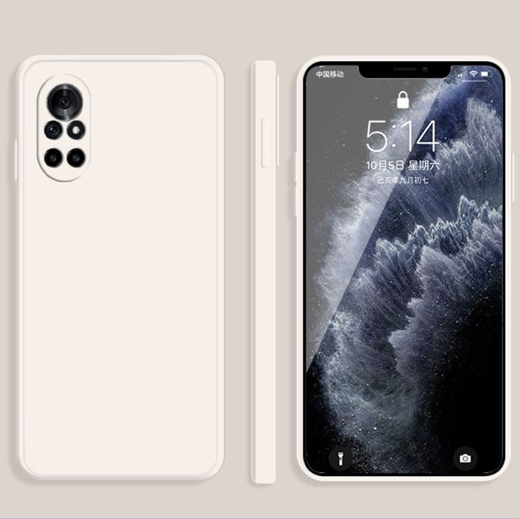 For Huawei nova 8 Pro 5G Solid Color Imitation Liquid Silicone Straight Edge Dropproof Full Coverage Protective Case