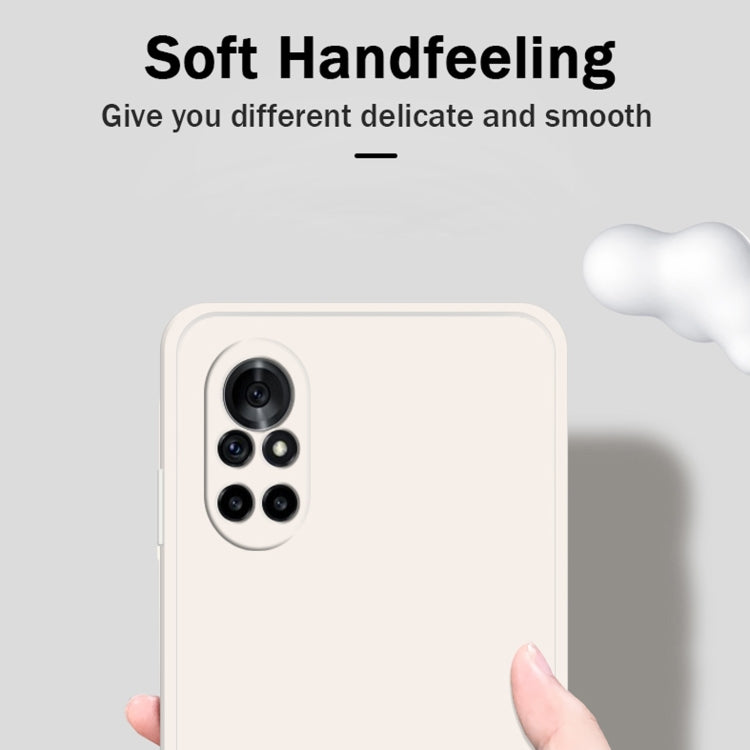 For Huawei nova 8 Pro 5G Solid Color Imitation Liquid Silicone Straight Edge Dropproof Full Coverage Protective Case