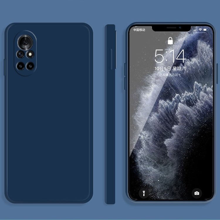 For Huawei nova 8 Pro 5G Solid Color Imitation Liquid Silicone Straight Edge Dropproof Full Coverage Protective Case