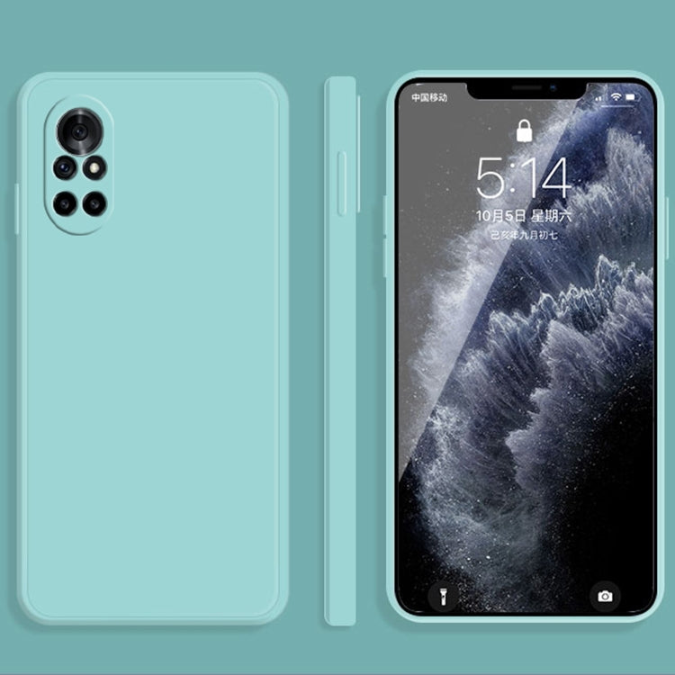 For Huawei nova 8 Pro 5G Solid Color Imitation Liquid Silicone Straight Edge Dropproof Full Coverage Protective Case