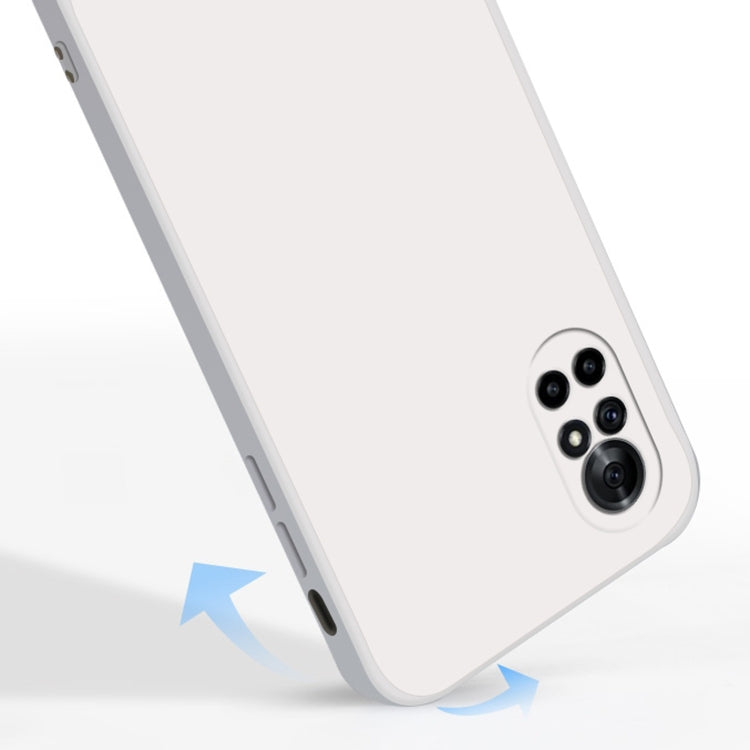 For Huawei nova 8 Pro 5G Solid Color Imitation Liquid Silicone Straight Edge Dropproof Full Coverage Protective Case