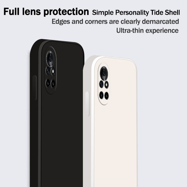 For Huawei nova 8 Pro 5G Solid Color Imitation Liquid Silicone Straight Edge Dropproof Full Coverage Protective Case