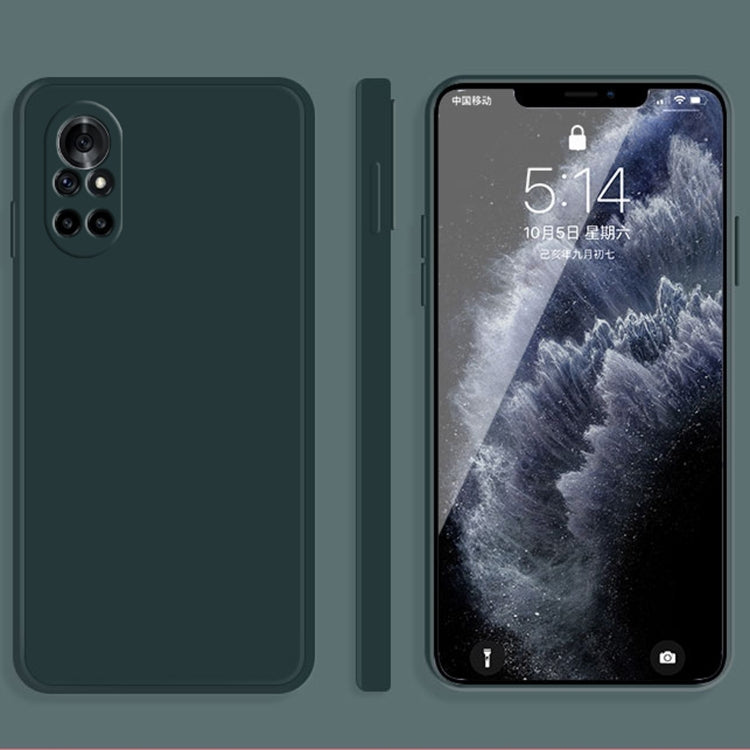 For Huawei nova 8 Pro 5G Solid Color Imitation Liquid Silicone Straight Edge Dropproof Full Coverage Protective Case