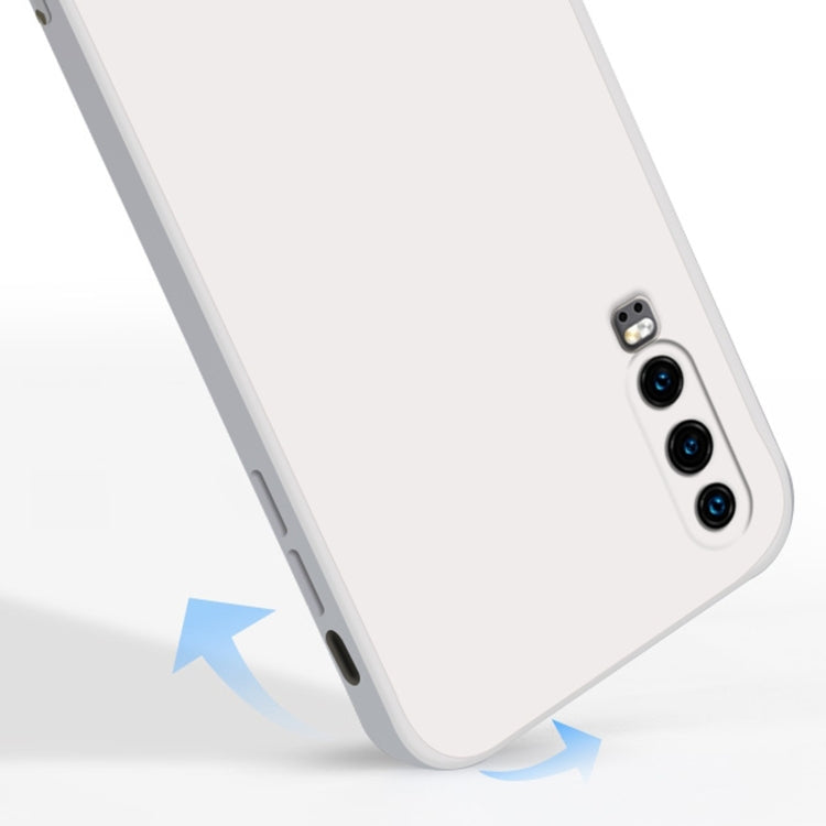 For Huawei P30 Solid Color Imitation Liquid Silicone Straight Edge Dropproof Full Coverage Protective Case