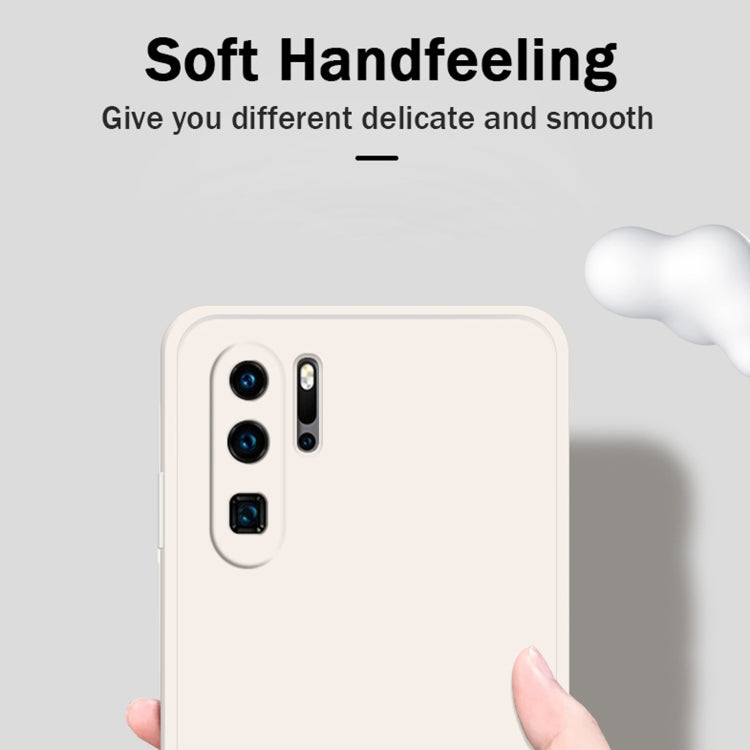 For Huawei P30 Pro Solid Color Imitation Liquid Silicone Straight Edge Dropproof Full Coverage Protective Case