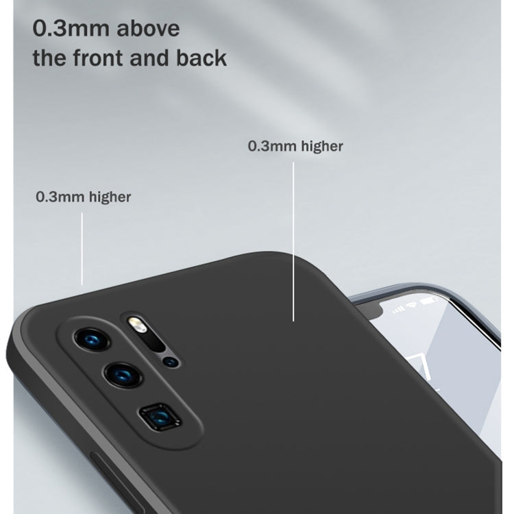 For Huawei P30 Pro Solid Color Imitation Liquid Silicone Straight Edge Dropproof Full Coverage Protective Case
