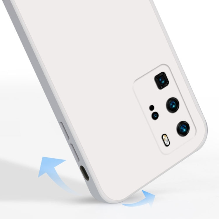 For Huawei P40 Pro Solid Color Imitation Liquid Silicone Straight Edge Dropproof Full Coverage Protective Case