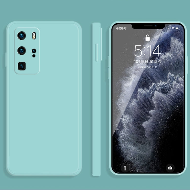 For Huawei P40 Pro Solid Color Imitation Liquid Silicone Straight Edge Dropproof Full Coverage Protective Case