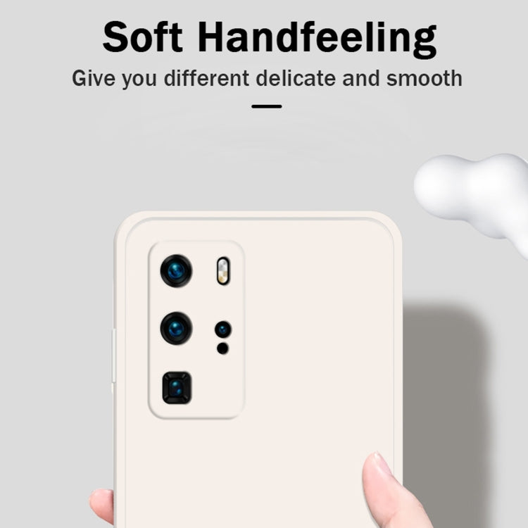 For Huawei P40 Pro Solid Color Imitation Liquid Silicone Straight Edge Dropproof Full Coverage Protective Case