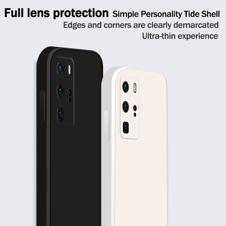 For Huawei P40 Pro Solid Color Imitation Liquid Silicone Straight Edge Dropproof Full Coverage Protective Case