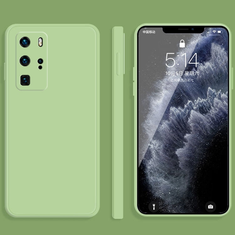 For Huawei P40 Pro Solid Color Imitation Liquid Silicone Straight Edge Dropproof Full Coverage Protective Case
