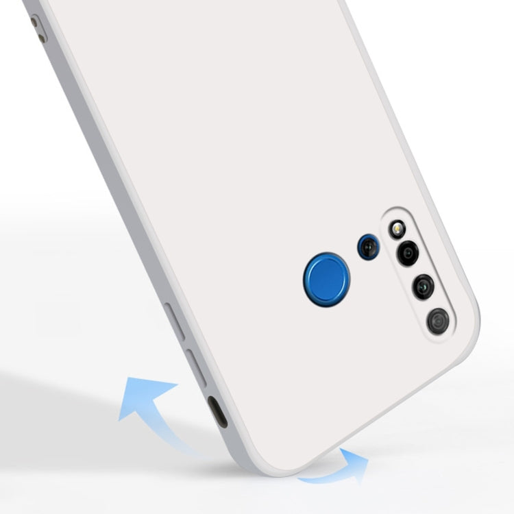 For Huawei nova 5i Solid Color Imitation Liquid Silicone Straight Edge Dropproof Full Coverage Protective Case