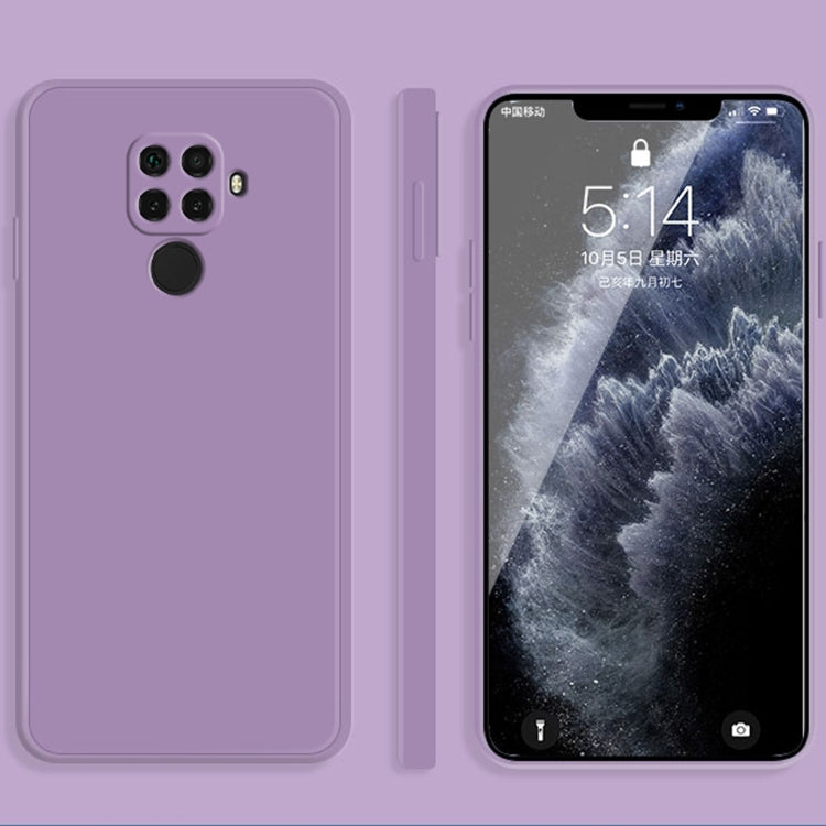 For Huawei nova 5i Pro / 5z Solid Color Imitation Liquid Silicone Straight Edge Dropproof Full Coverage Protective Case
