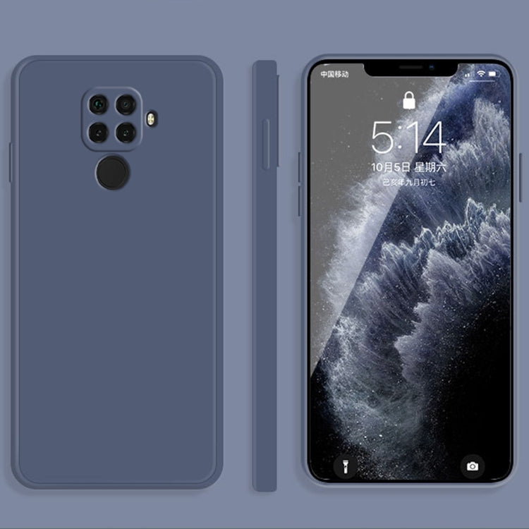 For Huawei nova 5i Pro / 5z Solid Color Imitation Liquid Silicone Straight Edge Dropproof Full Coverage Protective Case