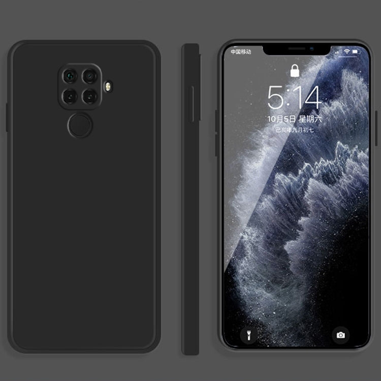 For Huawei nova 5i Pro / 5z Solid Color Imitation Liquid Silicone Straight Edge Dropproof Full Coverage Protective Case