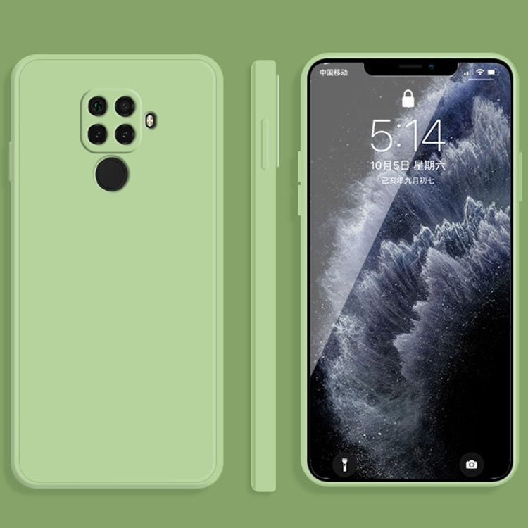 For Huawei nova 5i Pro / 5z Solid Color Imitation Liquid Silicone Straight Edge Dropproof Full Coverage Protective Case