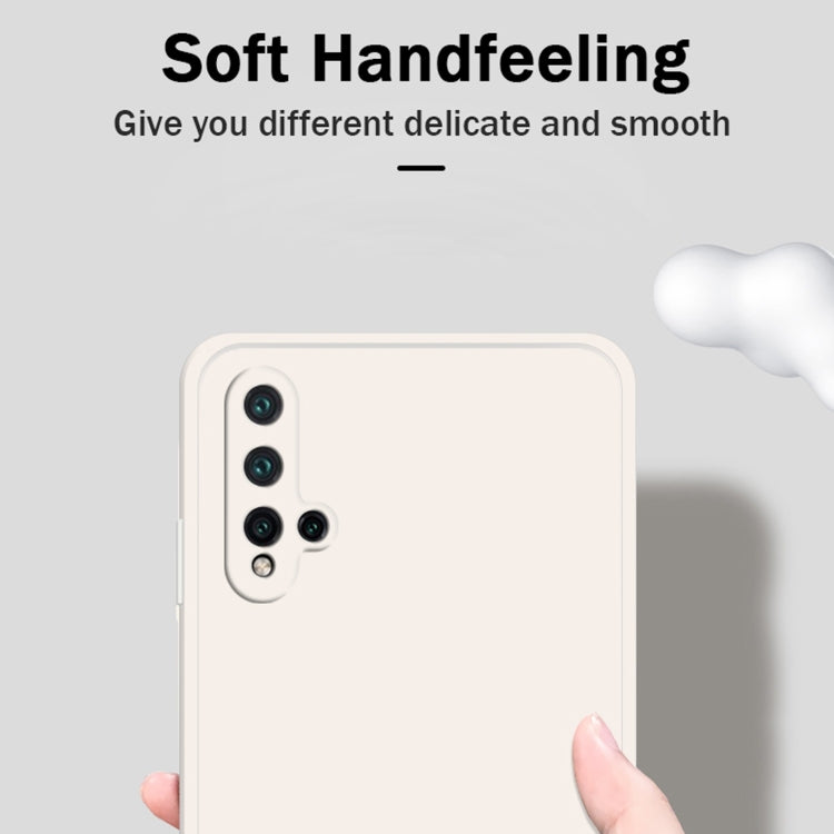 For Huawei nova 5 Pro Solid Color Imitation Liquid Silicone Straight Edge Dropproof Full Coverage Protective Case