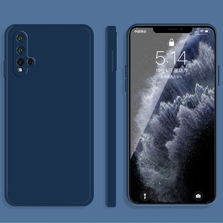 For Huawei nova 5 Pro Solid Color Imitation Liquid Silicone Straight Edge Dropproof Full Coverage Protective Case