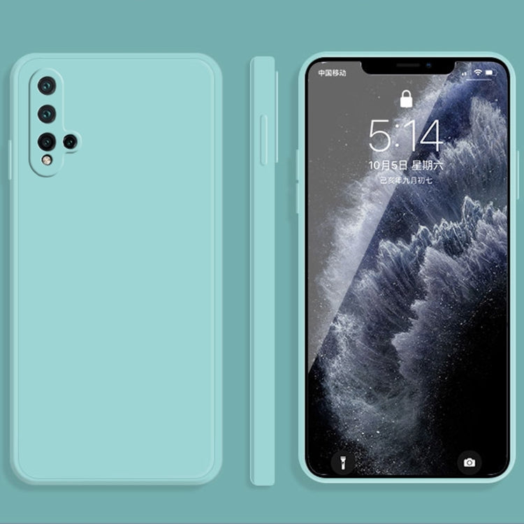 For Huawei nova 5 Pro Solid Color Imitation Liquid Silicone Straight Edge Dropproof Full Coverage Protective Case