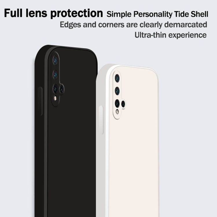 For Huawei nova 5 Pro Solid Color Imitation Liquid Silicone Straight Edge Dropproof Full Coverage Protective Case